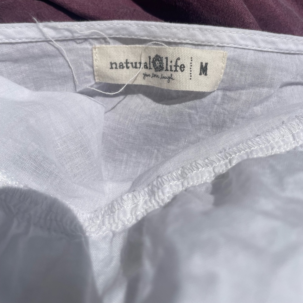Natural Life White Cotton Lace Blouse - Picture 9 of 10